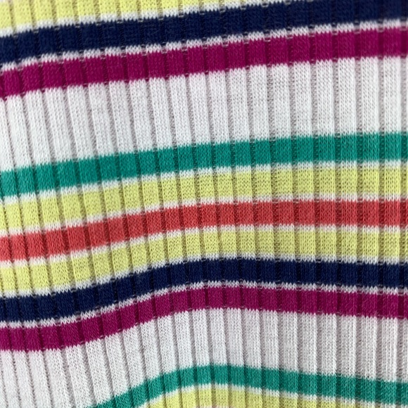 2x-3x Stripped Ribbed Haptics Brand Tee with lots of stretch Plus Size Top - Picture 5 of 5